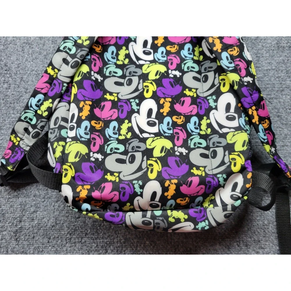 Disney Parks Mickey Mouse Neon Pop Art Backpack Black Multicolor RN 84167